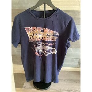 American Classics Back To The Future T- Shirt Size Med Navy Blue